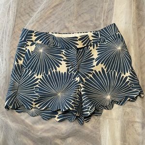 J.Crew linen cotton scallop short